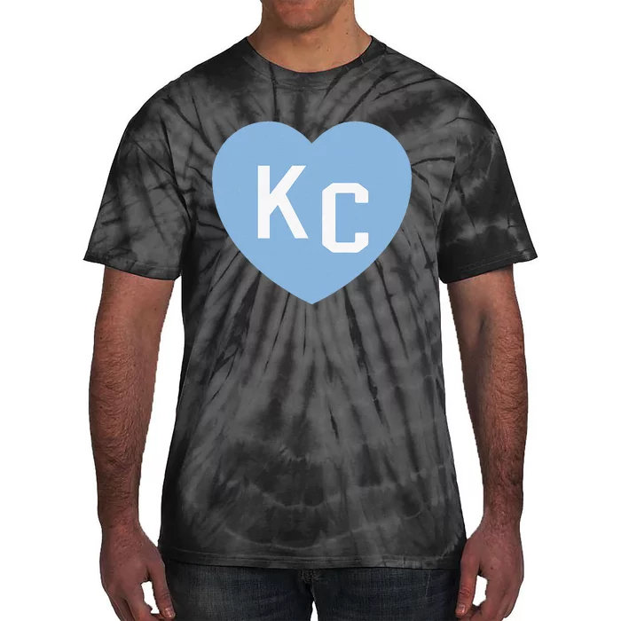 Kc Heart 2letter Kc Love Kc Powder Blue Kc Tie-Dye T-Shirt