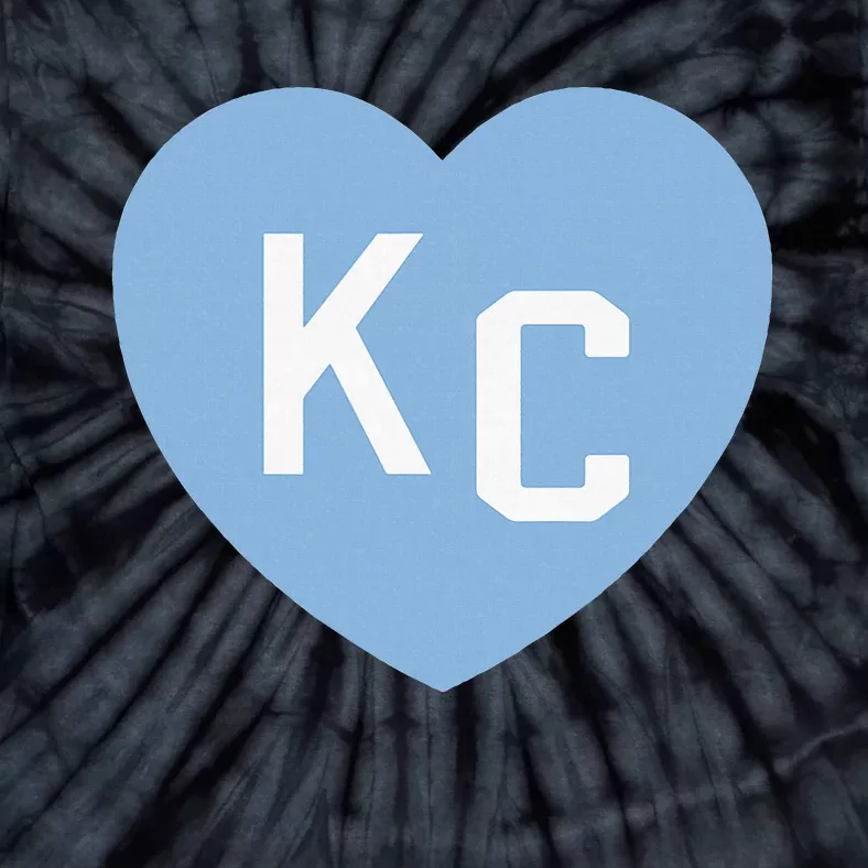 Kc Heart 2letter Kc Love Kc Powder Blue Kc Tie-Dye T-Shirt