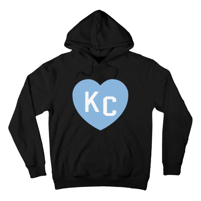 Kc Heart 2letter Kc Love Kc Powder Blue Kc Tall Hoodie