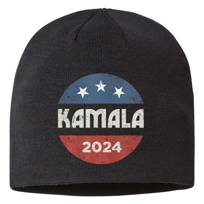 Kamala Harris 2024 For President Vote Madam Kamala 8 1/2in Sustainable Knit Beanie