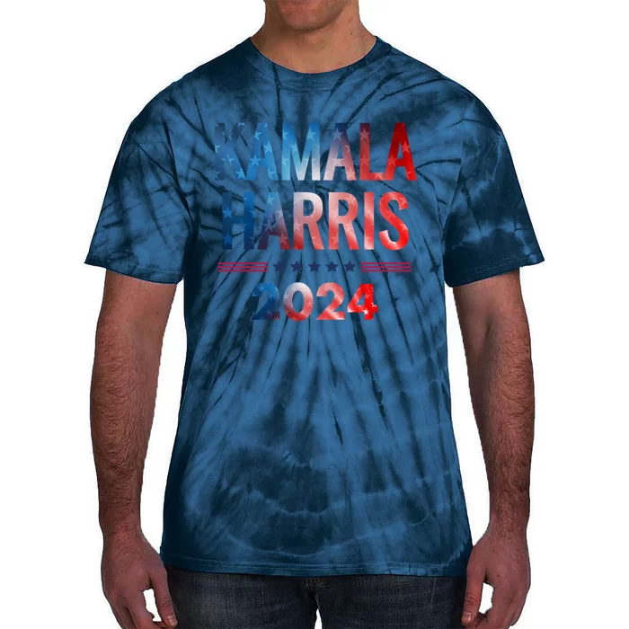 Kamala Harris 2024 For President Flag America Tie-Dye T-Shirt