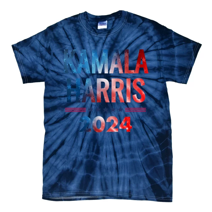 Kamala Harris 2024 For President Flag America Tie-Dye T-Shirt