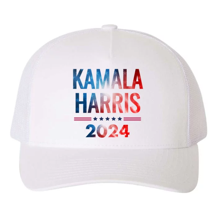 Kamala Harris 2024 For President Flag America Yupoong Adult 5-Panel Trucker Hat