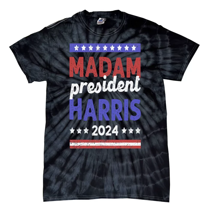 Kamala Harris 2024 Madam President IM Speaking Democrat Tie-Dye T-Shirt