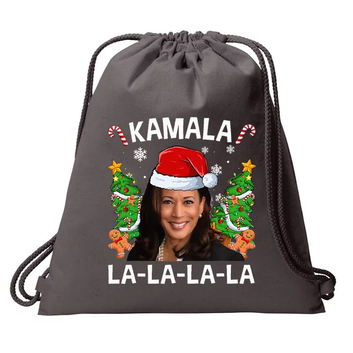 Kamala Harris 2024 Christmas Comma La Xmas Drawstring Bag