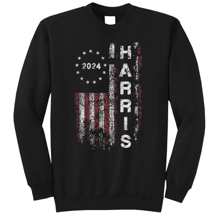 Kamala Harris 2024 For President Campaign Us Flag Vintage Gift Sweatshirt