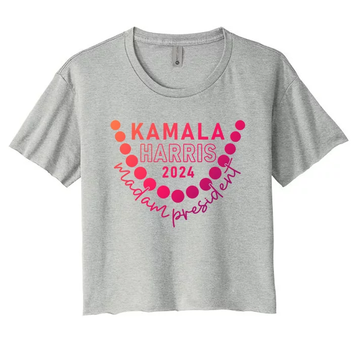 Kamala Harris 2024 Madam President IM Speaking Democrat Gift Women's Crop Top Tee