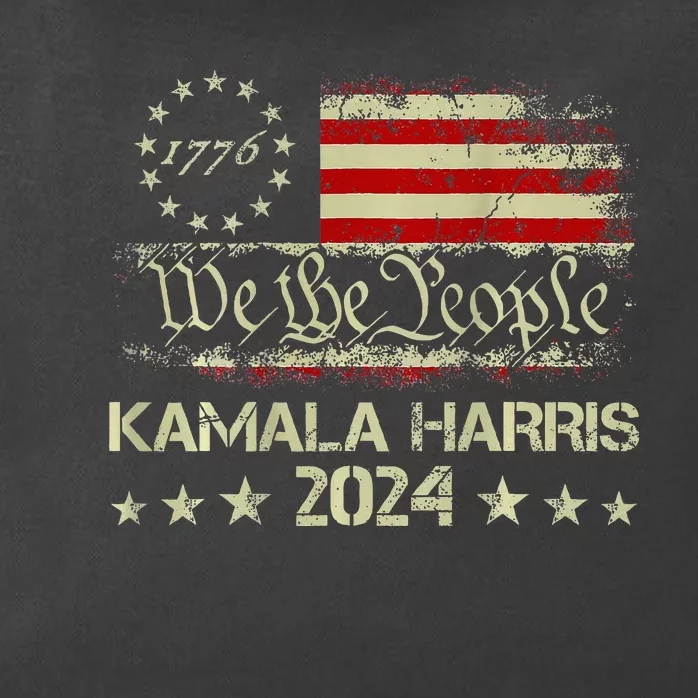 Kamala Harris 2024 Kamala For President Us Flag Zip Tote Bag