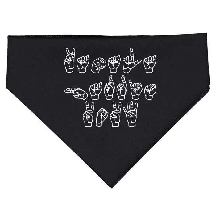 Kamala Harris 2024 Sign Language USA-Made Doggie Bandana