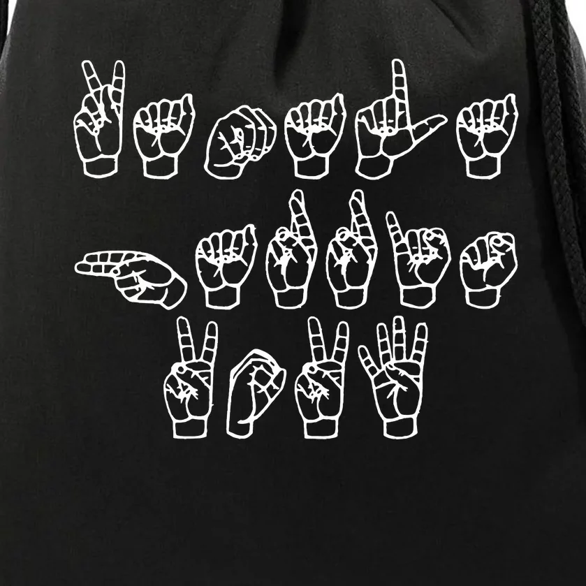 Kamala Harris 2024 Sign Language Drawstring Bag