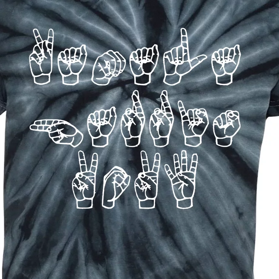 Kamala Harris 2024 Sign Language Kids Tie-Dye T-Shirt