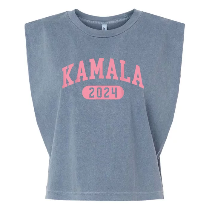 Kamala Harris 2024 President Varsity Vintage Aka Garment-Dyed Women's Muscle Tee