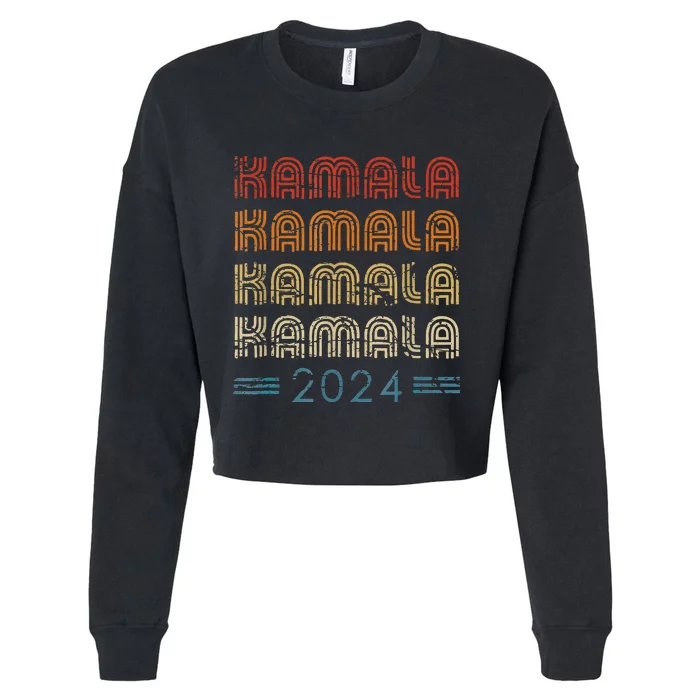 Kamala Harris 2024 Retro Vintage Election President 2024 Gift Cropped Pullover Crew