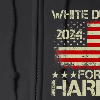 Kamala Harris 2024 White Dudes For Harris 2024 Full Zip Hoodie