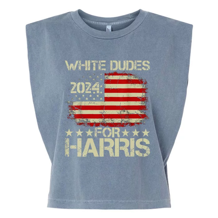 Kamala Harris 2024 White Dudes For Harris 2024 Garment-Dyed Women's Muscle Tee