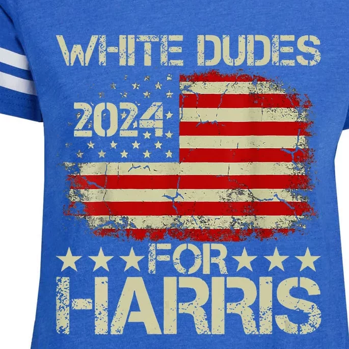 Kamala Harris 2024 White Dudes For Harris 2024 Enza Ladies Jersey Football T-Shirt