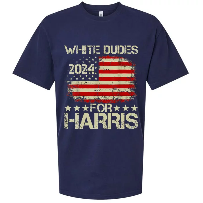 Kamala Harris 2024 White Dudes For Harris 2024 Sueded Cloud Jersey T-Shirt