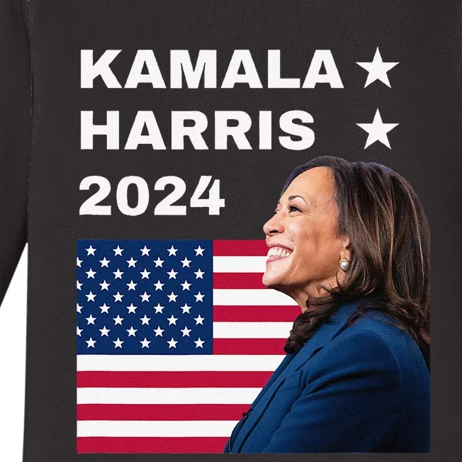 Kamala Harris 2024 Kamala For President Kamala2024 Baby Long Sleeve Bodysuit