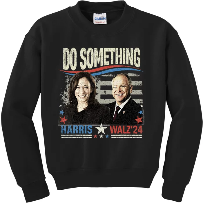 Kamala Harris 2024 Election Michelle Obama Do Something! Kids Sweatshirt