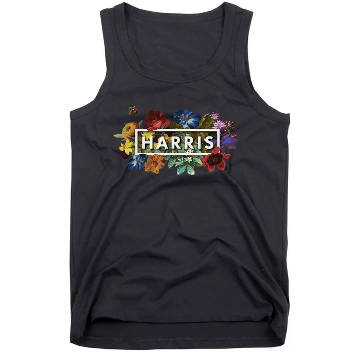 Kamala Harris 2024 Vintage Floral Women Harris President Gift Tank Top