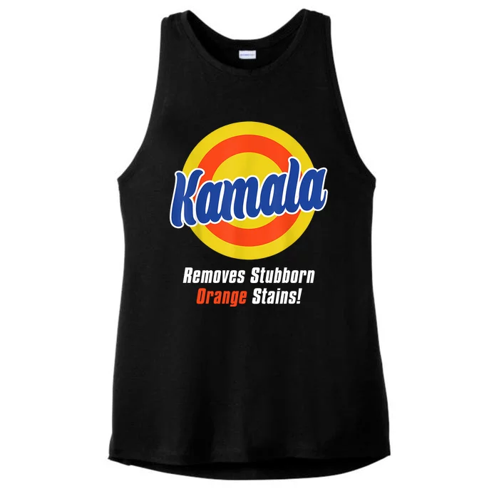 Kamala Harris 2024 Removes Stubborn Stains Funny Ladies Tri-Blend Wicking Tank