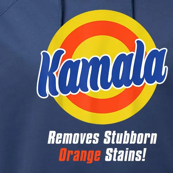 Kamala Harris 2024 Removes Stubborn Stains Funny Performance Fleece Hoodie