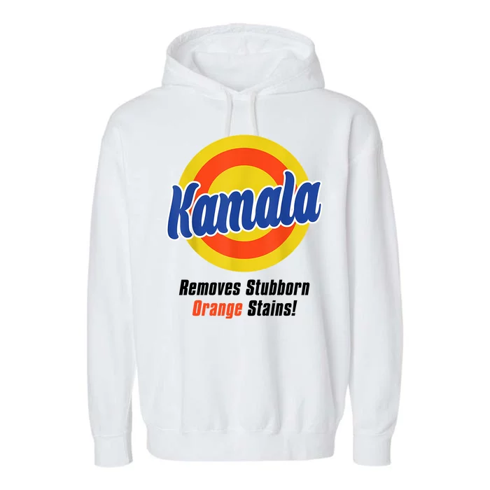 Kamala Harris 2024 Removes Stubborn Stains Funny Garment-Dyed Fleece Hoodie