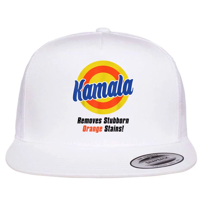 Kamala Harris 2024 Removes Stubborn Stains Funny Flat Bill Trucker Hat