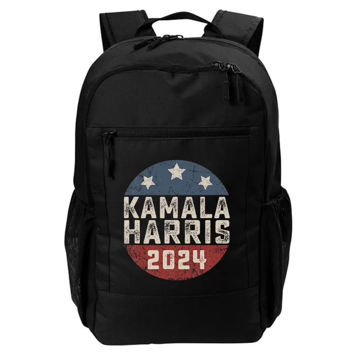 Kamala Harris 2024 For President Retro Button Election Daily Commute Backpack