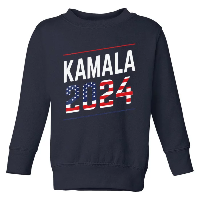 Kamala Harris 2024 President Campaign Toddler Sweatshirt