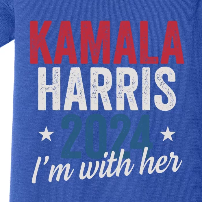 Kamala Harris 2024 Support IM With Her Kamala Harris 2024 Gift Baby Bodysuit