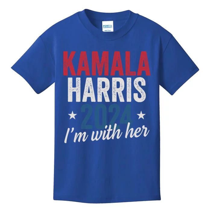 Kamala Harris 2024 Support IM With Her Kamala Harris 2024 Gift Kids T-Shirt