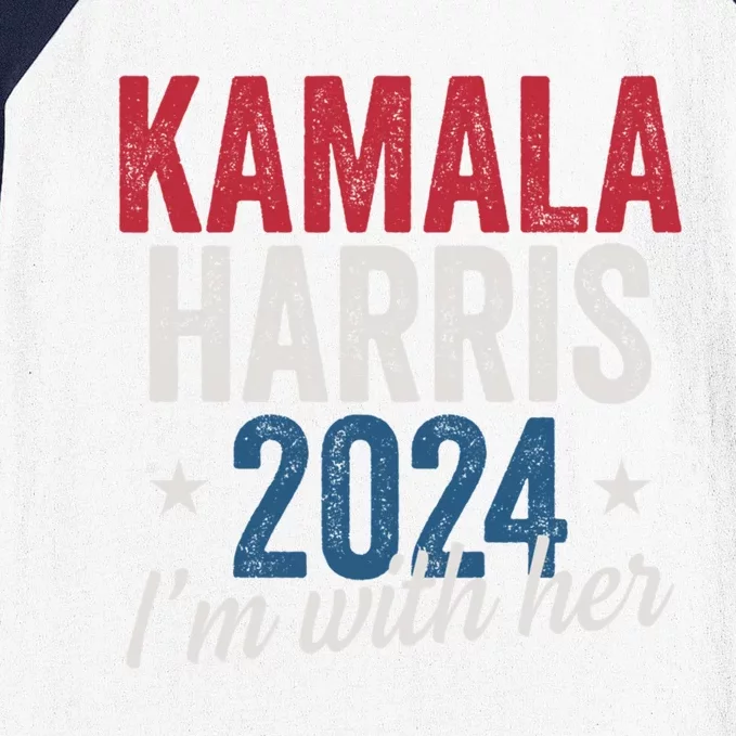 Kamala Harris 2024 Support IM With Her Kamala Harris 2024 Gift Baseball Sleeve Shirt