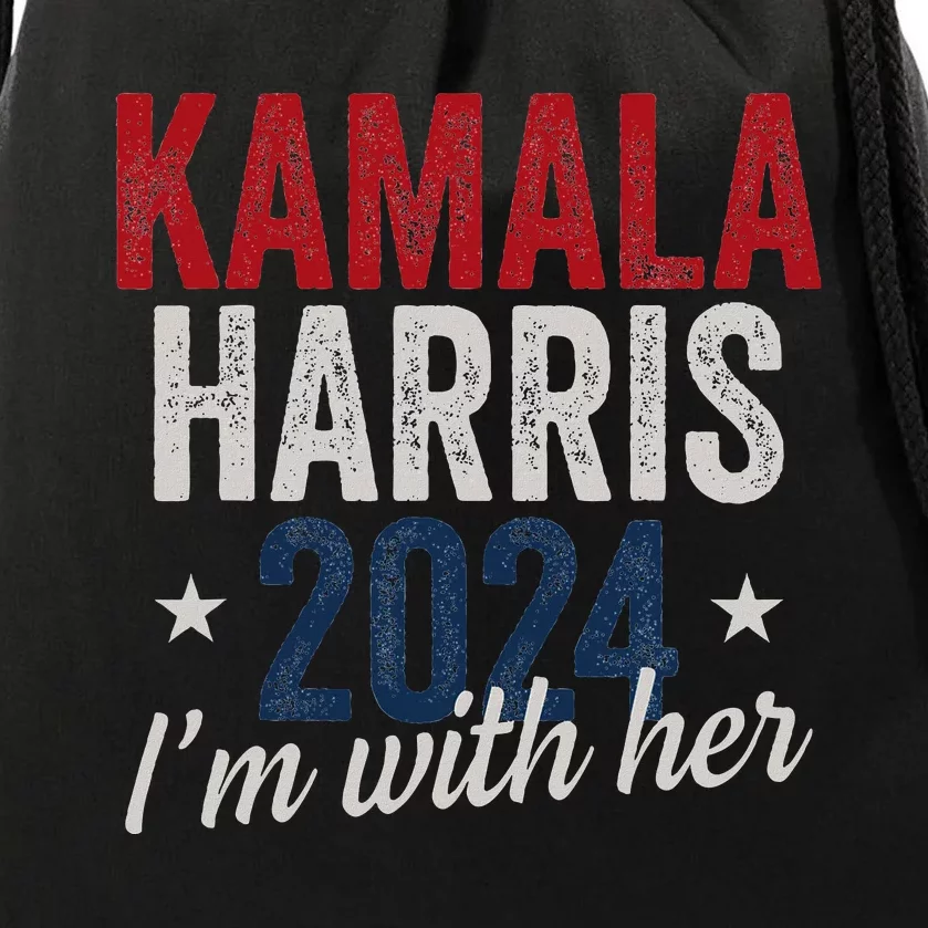 Kamala Harris 2024 Support IM With Her Kamala Harris 2024 Drawstring Bag