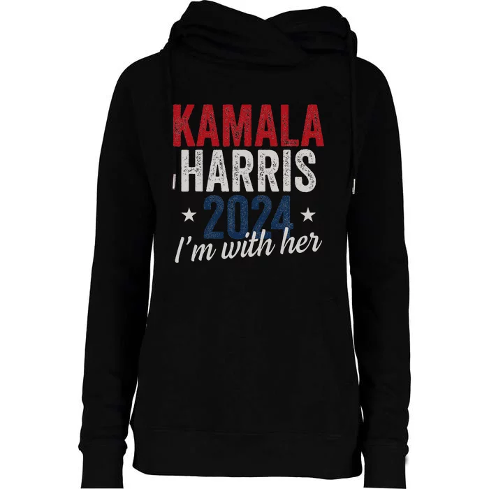 Kamala Harris 2024 Support IM With Her Kamala Harris 2024 Womens Funnel Neck Pullover Hood