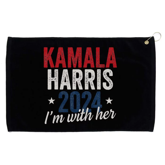 Kamala Harris 2024 Support IM With Her Kamala Harris 2024 Grommeted Golf Towel