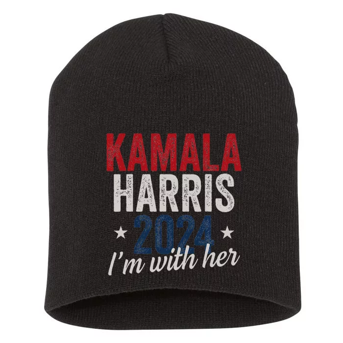 Kamala Harris 2024 Support IM With Her Kamala Harris 2024 Short Acrylic Beanie