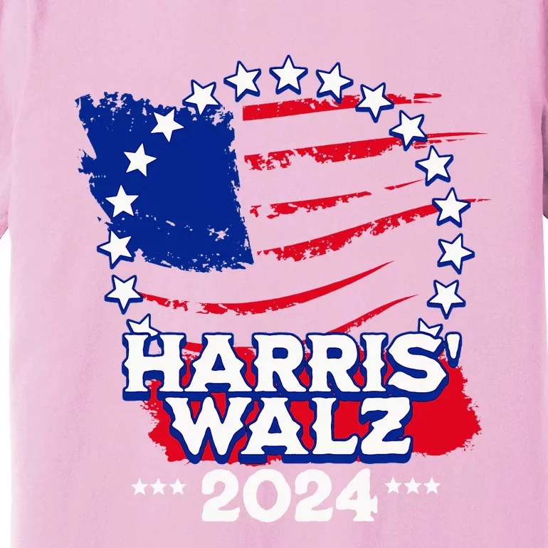 Kamala Harris 2024 Tim Walz 2024 Harris Walz Campaign Rally Premium T-Shirt