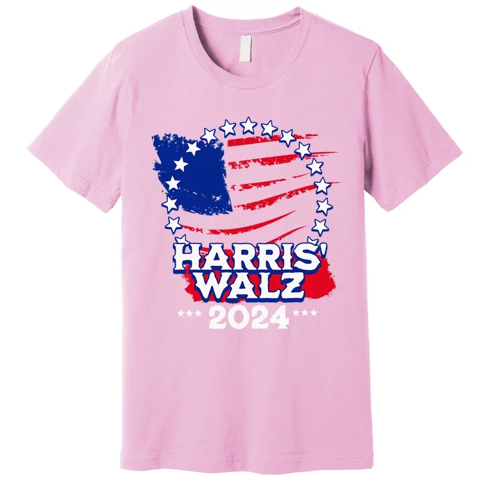 Kamala Harris 2024 Tim Walz 2024 Harris Walz Campaign Rally Premium T-Shirt