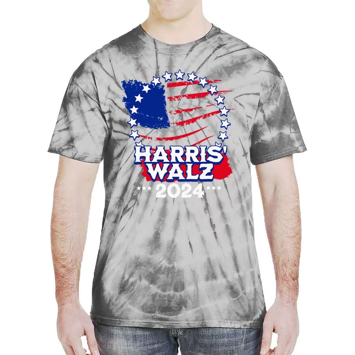 Kamala Harris 2024 Tim Walz 2024 Harris Walz Campaign Rally Tie-Dye T-Shirt