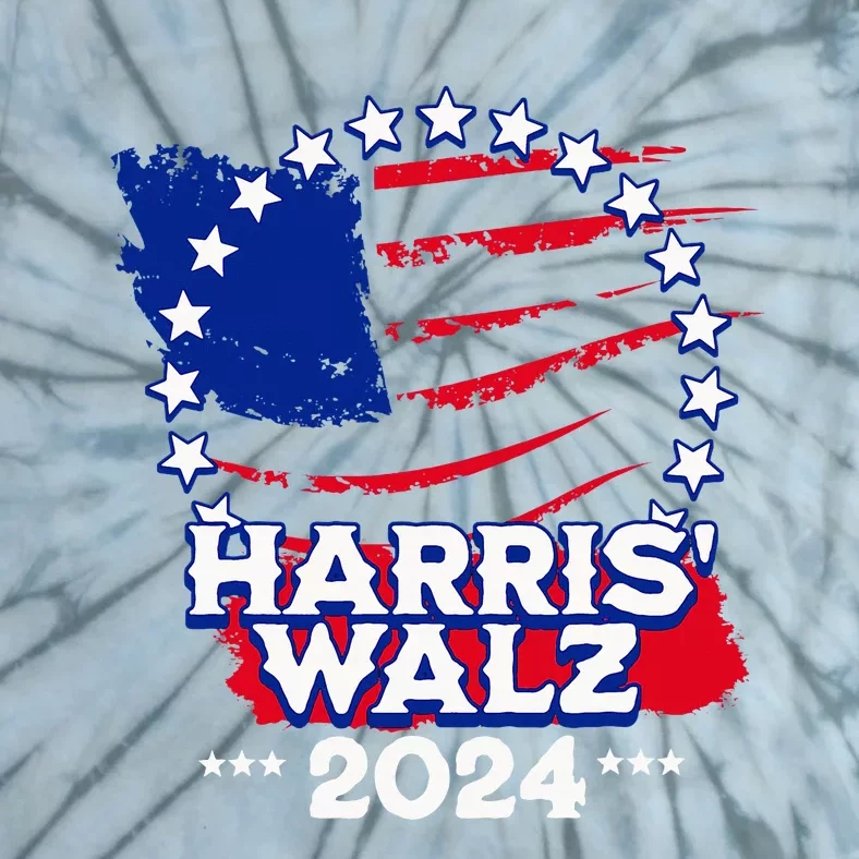 Kamala Harris 2024 Tim Walz 2024 Harris Walz Campaign Rally Tie-Dye T-Shirt