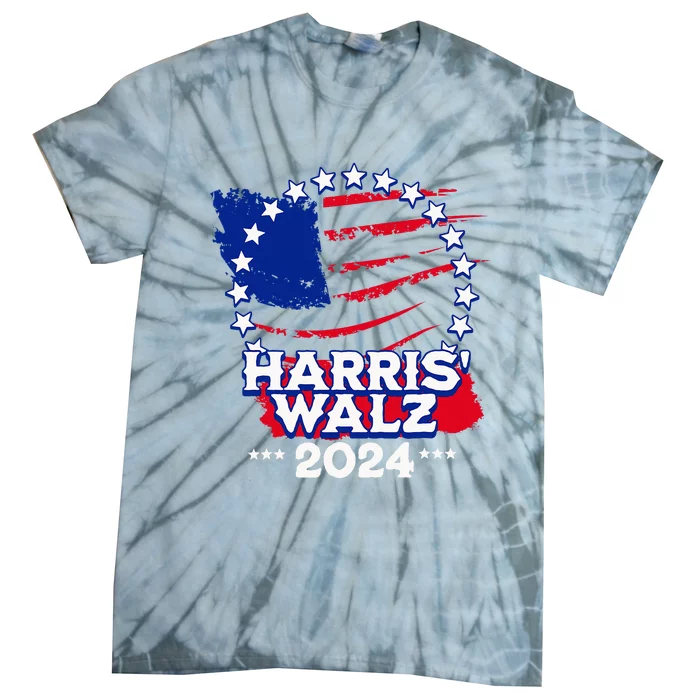 Kamala Harris 2024 Tim Walz 2024 Harris Walz Campaign Rally Tie-Dye T-Shirt