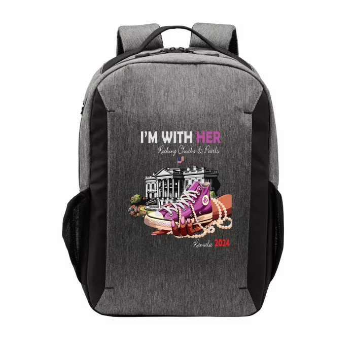 Kamala Harris 2024 IM With Her Rocking Chucks & Pearls Vector Backpack