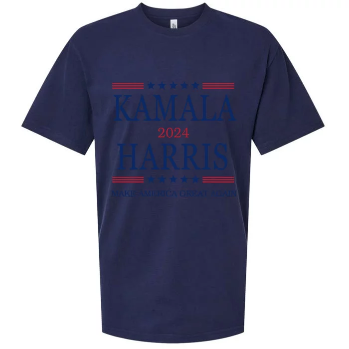 Kamala Harris 2024 Make America Great Again Graphic Sueded Cloud Jersey T-Shirt