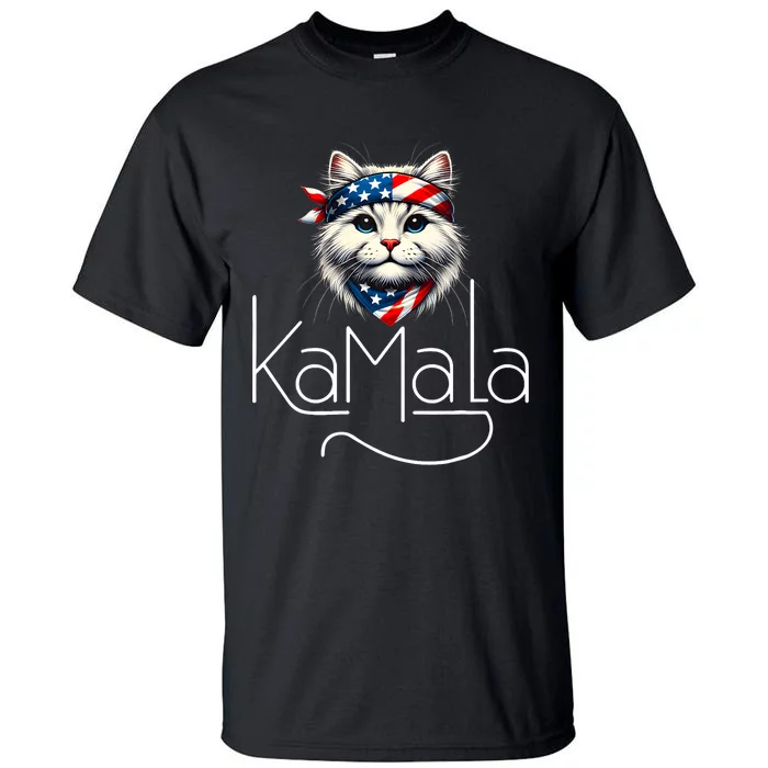 Kamala Harris 2024 Cat Lettering Positive Minimalist Harris Waltz 2024 Tall T-Shirt