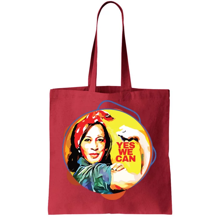 Kamala Harris 2024 Yes We Can Patriotic American Tote Bag