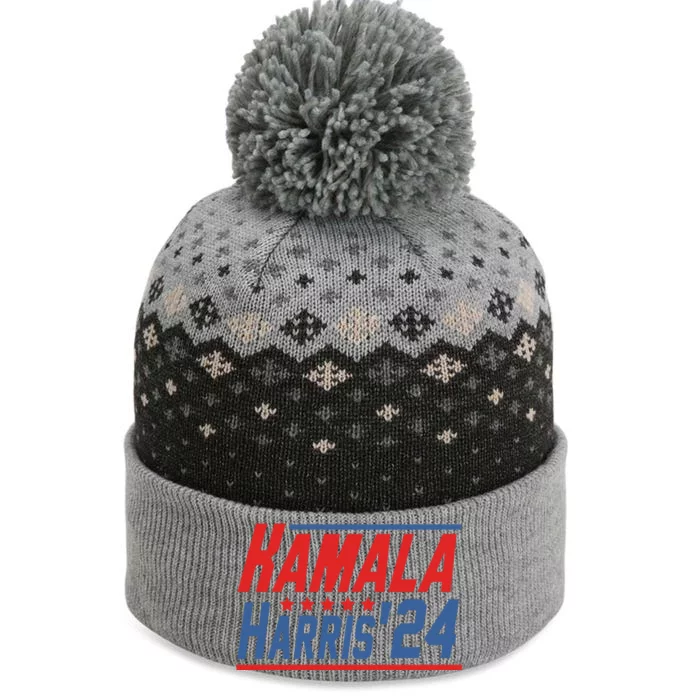 Kamala Harris 2024 Support Graphic The Baniff Cuffed Pom Beanie