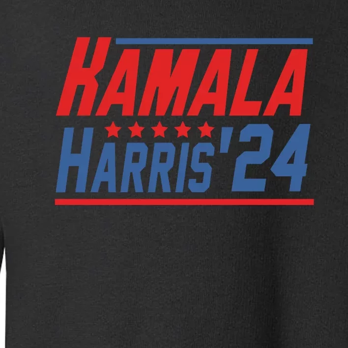 Kamala Harris 2024 Support Graphic Toddler Sweatshirt