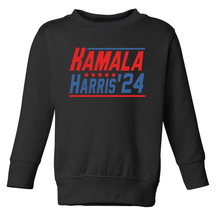 Kamala Harris 2024 Support Graphic Toddler Sweatshirt