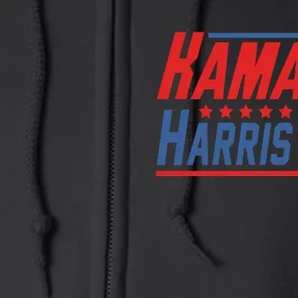 Kamala Harris 2024 Support Graphic Full Zip Hoodie